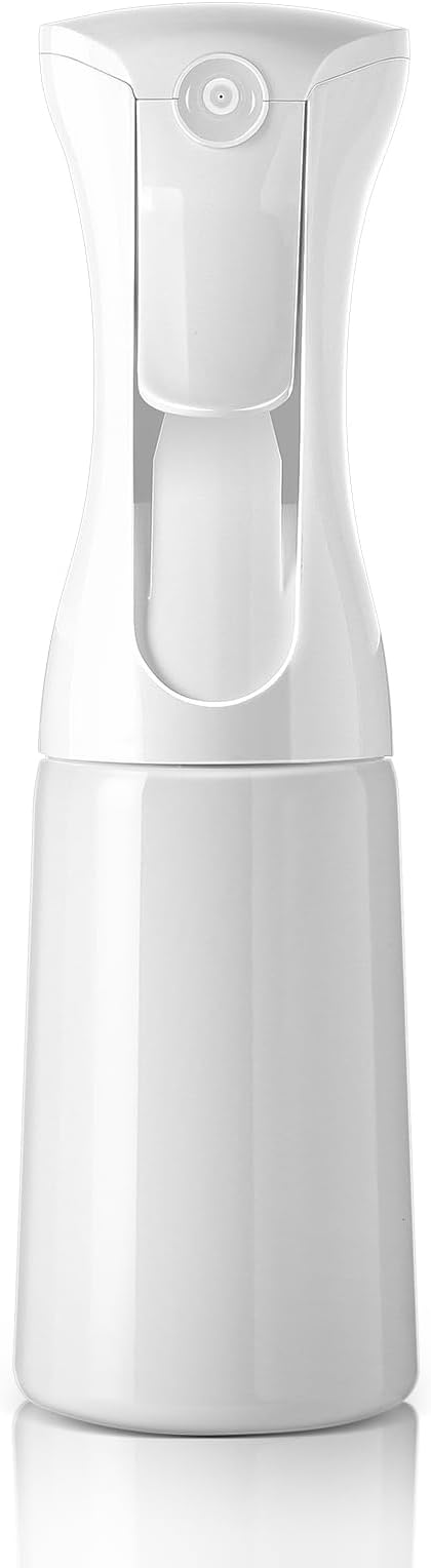 Mistifi Fine Mist Spray Bottle for Hair – Continuous Refillable Mister for Hairstyling, Barber, Salon, Beauty, Skincare, Pets –(200ml 1Pc, White bottle)
