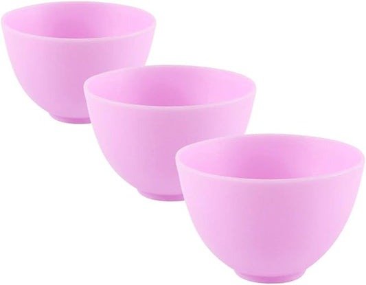 Healifty Silicone Facial Mask Mixing Bowls 3-Pack 3.1 Inch Cosmetic Beauty Tool for Diy Face Mask Application and Hair Coloring