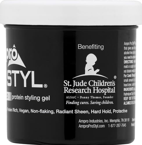 AmPro Pro Styl Styling Gel - Protects and Strengthens Your Strands - Non-Flaking, Alcohol Free, Vegan Formula - Flexible, Touchable Hold for All Hair Textures - Regular - 6 oz (Pack of 2)