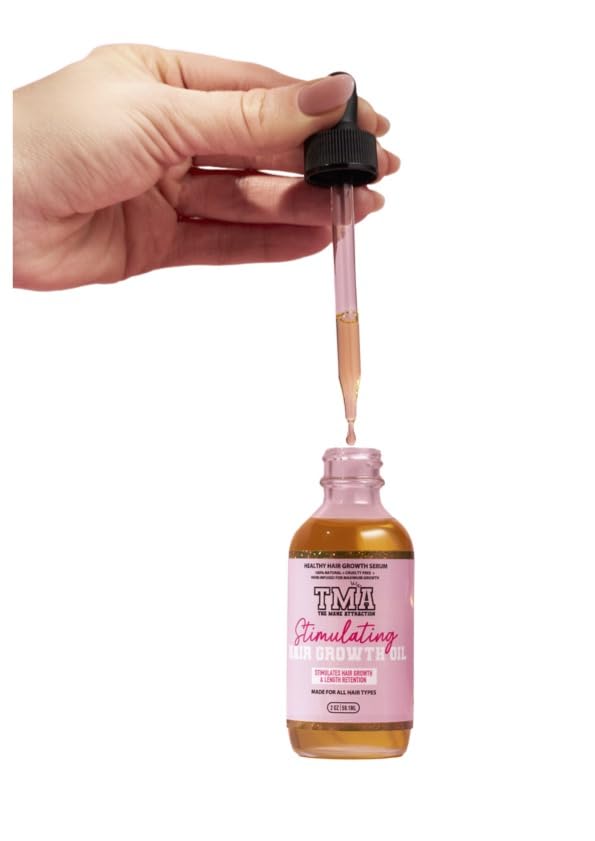 The Mane Attraction Hair Oil for All Hair Types, Infused with Rosemary Oil, Castor Oil & Black Seed Oil - Stimulating Hair Growth, Seals in Moisture, Soothes Irritated Scalp. Mini, 2oz