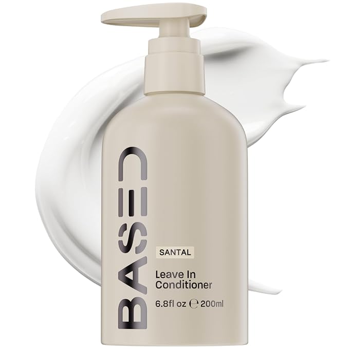 BASED Leave-In Conditioner, Instant Frizz Control, Hydrates & Nourishes Hair, Premium Leave-In Conditioner for Men, Healthy Frizz-Free Hair in Minutes (6.8 Fl Oz Pack of 1)