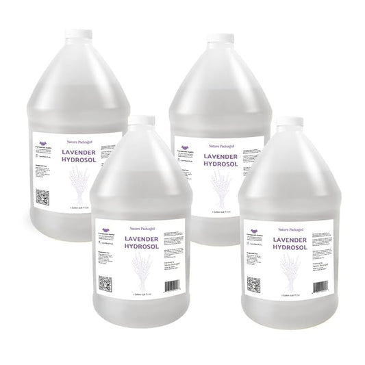 Lavender Hydrosol - Pure Steam Distilled Floral Water Spray for Face Toner, Facial Mist & DIY Skincare - Lavandula Angustifolia Hydrating Skin Refresher & Linen Spray - 100% Natural 4 Gallons