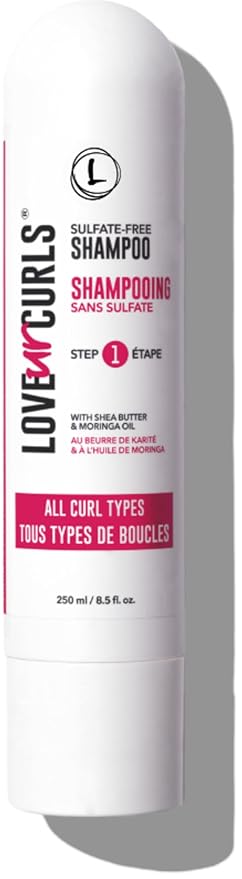 Love Ur Curls Shampoo for Curly, Wavy, Kinky Coily Hair, 8.5 oz - Sulfate Free Gentle, Moisturizing Shampoo - Hair Care Products for Soft, Smooth Curl Definition