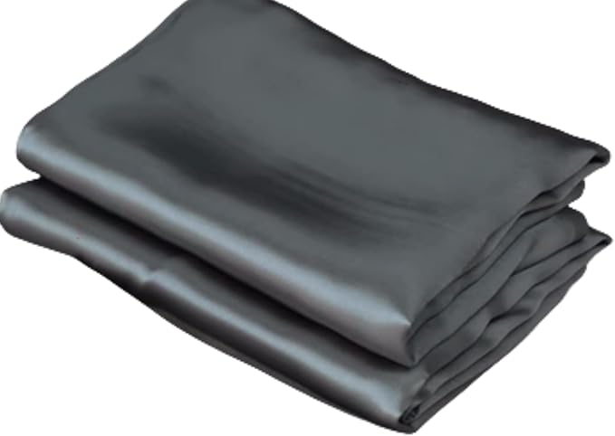 100% Mulberry Silk Pillowcase for Sleeping Women, 22 Momme Silk Pillow Cases for Hair and Face, Zipper Closure, Hypoallergenic Pillow Cases USA Made, 1 Pcs 20"x30" (Queen, Slate Grey)