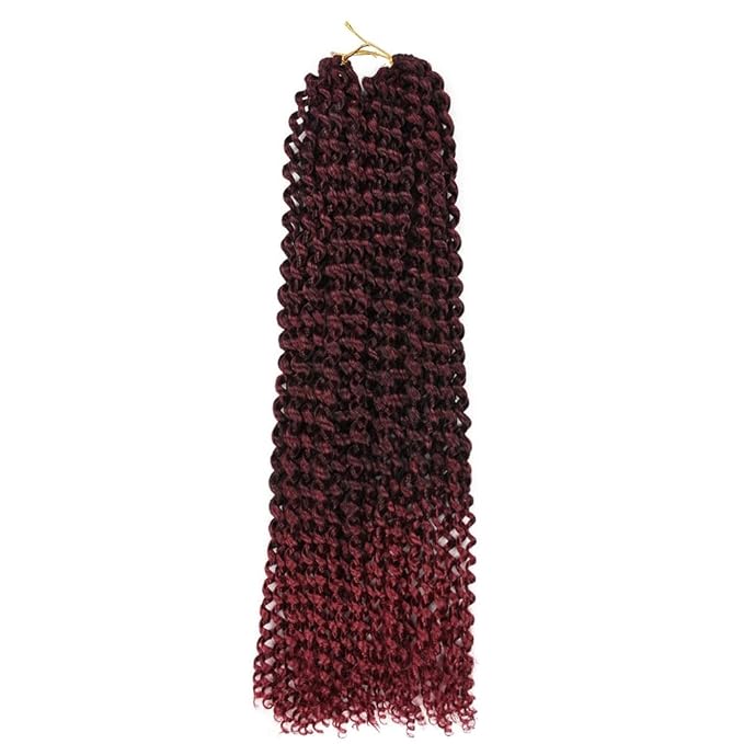 6 packs Passion Twist Crochet Hair Bohemian Curly Braids Water Wave Hair for Braiding Hair 22 Strands/pack Synthetic Fiber Hair Extensions (22 Inch (Pack of 6), Tbug)
