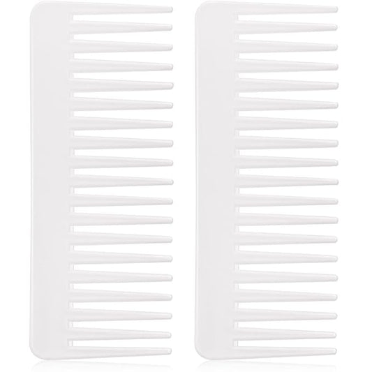 Patelai Wide Tooth Comb Large Hair Detangling Comb for Curly, Wet Dry Hair, No Handle Detangler Accessories(Transparent White)