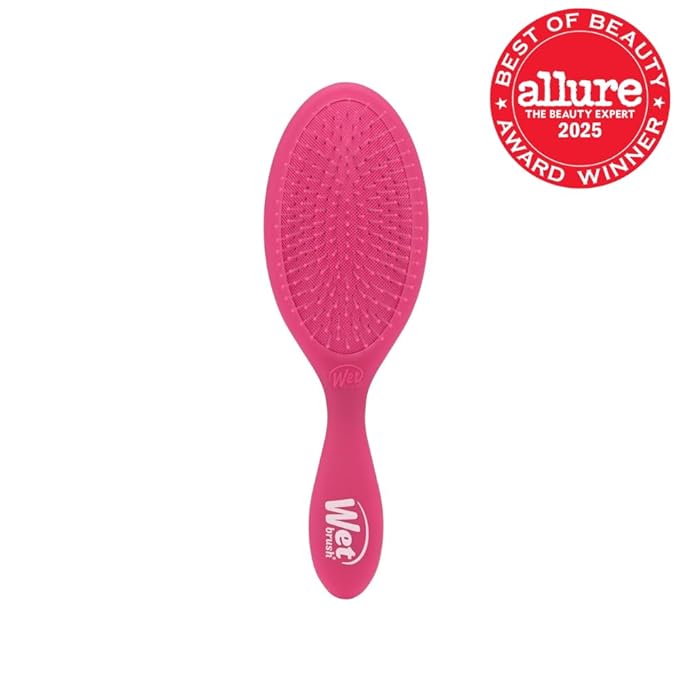 Wet Brush Original Detangler Hair Brush, Pink Frost - Ultra-Soft IntelliFlex Bristles - Detangling Brush Glides Through Tangles For All Hair Types (Wet Dry & Damaged Hair) - Women & Men (Pack of 2)