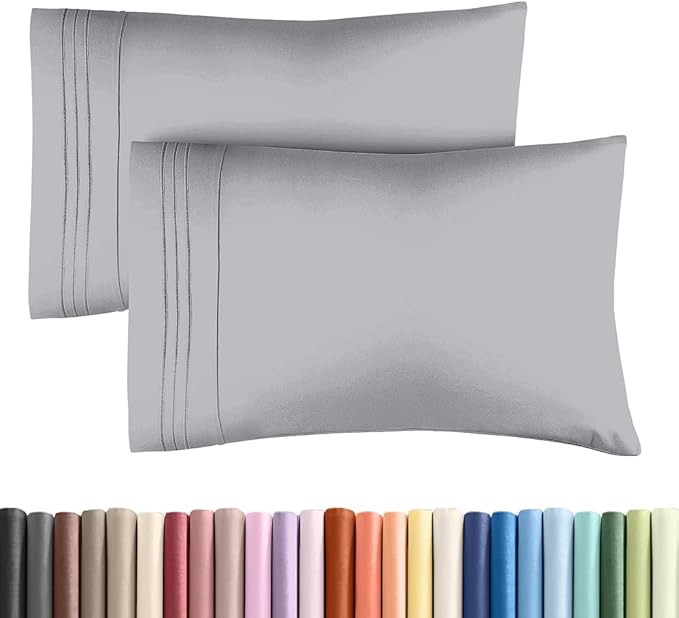 Standard Pillow Cases Set of 2 - Soft Hotel Quality Pillowcase Covers - Comfy & Wrinkle Free - Stain and Fade Resistant - Machine Washable Pillow Protectors - 2 Piece Set - Standard Size Steel Blue