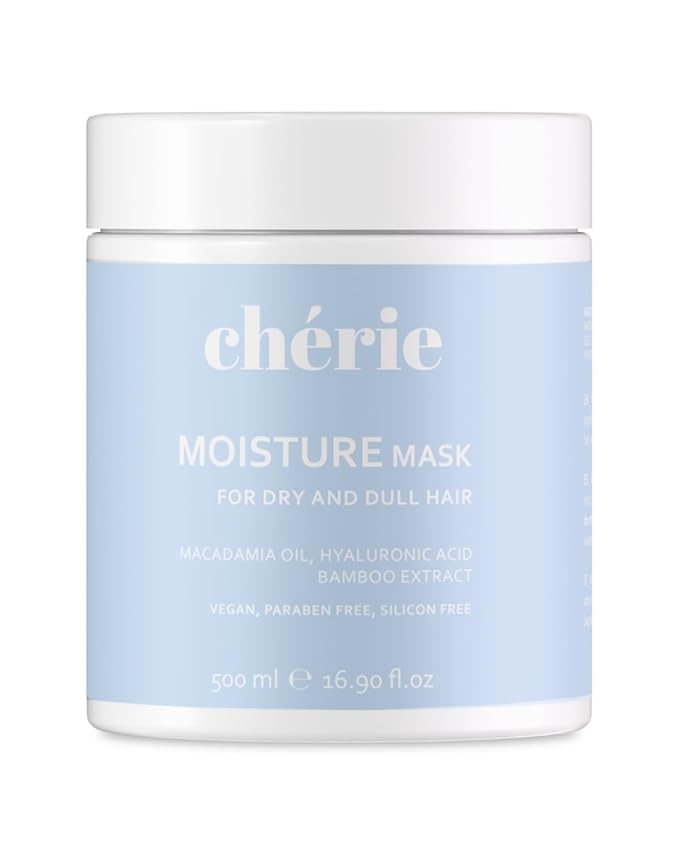 Deep Conditioning Hair Mask for Curly and Straight Hair With Macadamia Oil, Hyaluronic Acid & Bamboo Extract, Hydrating for Dry Damaged, Helps Repair, Reducing Frizz & Breakage, Vegan 16.90 oz