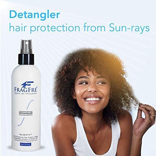 Hair Detangler Spray, 8 oz - Leave in Conditioner for Sensitive Skin and Scalp - Styling Heat Protectant Spray - Gluten Free Vegan Cruelty Free