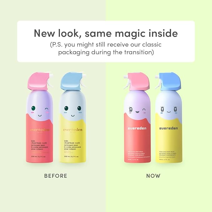 Evereden Kids Foam Soap, Cloud Body Wash (6.7 fl. oz., Coconut Splash): Spray, Shape & Splash: The Fun, Fluffy Foam That Makes Bath Time Playtime, Hydrating Foaming Bath Soap for Sensitive Skin