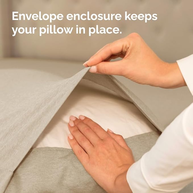 Queen Pillow Cases Set of 4 - Ultra Soft Hotel Quality Pillowcase Covers - Comfy, Cozy & Wrinkle Free - Shrinkage & Fade Resistant - Machine Washable Pillow Protectors - 4 Piece Set - Heathered Beige