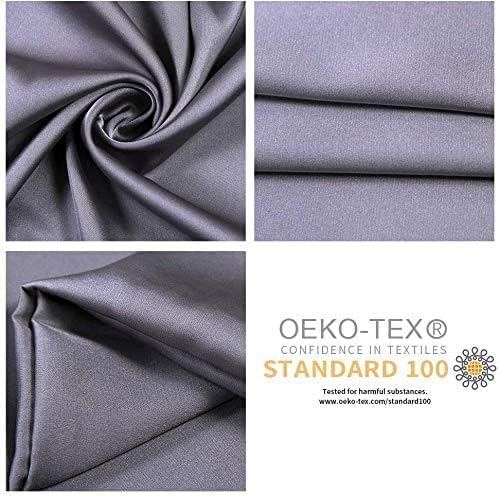 100% Mulberry Silk Pillowcases Set of 2 for Hair and Skin and Super Soft and Breathable Queen Size Nature Silk Pillowcases (Queen, Gray)