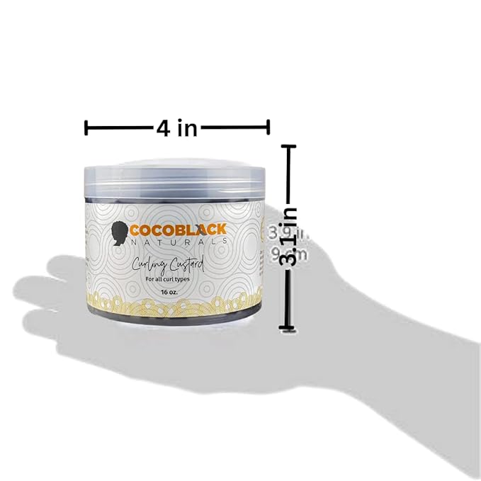 Curling Custard Ghana for Coily Kinky Type 4c Hair, 16 fl oz