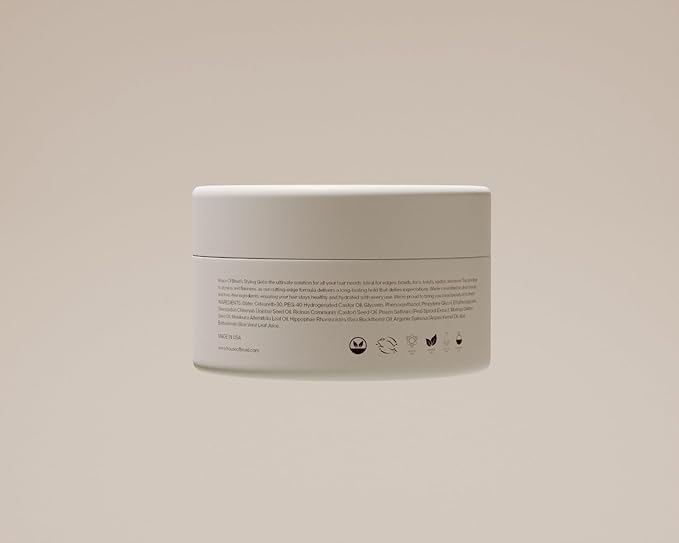 Hair Styling Gel - Extra Hold for Curly, Wavy, Slick Back, Edge Control, Braid Gel - Non Toxic, Frizz and Flake Free Hair Jam with All Natural Ingredients (3.4 Oz)