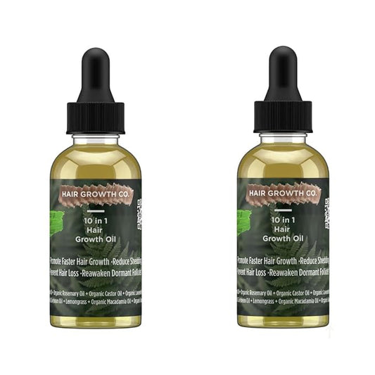 10 in 1 Hair Growth Oil (2 Oz) | Formulated With African Chebe Powder For Extreme Hair Growth, 2 Fl Oz (Pack of 1)