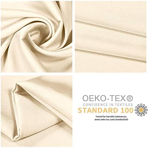 100% Mulberry Silk Pillowcases Set of 2 for Hair and Skin and Super Soft and Breathable King Size Nature Silk Pillowcases (King, Buff Beige)