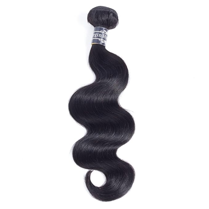 Amella Hair Brazilian Body Wave One Bundle 20inch 100% Unprocessed Brazilian Virgin Natural Black 8A Body Wave Human Hair Weft