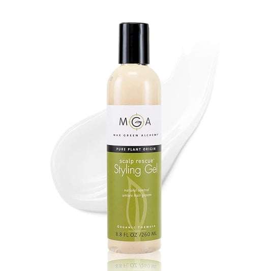Scalp Rescue Styling Gel, Organic Unisex Formula Controls Frizz and Fly Away Hair, Curly Hair Community Favorite Gives Flexible Natural Hold, Fights Humidity, Alcohol Free & Water Based | 8.8 Fl Oz