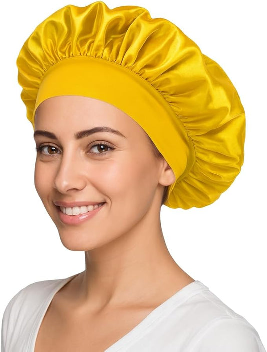 Satin Bonnet – Sleep Bonnet for Women and Men Curly Hair, Braids, and Natural Hairstyles (1pck)
