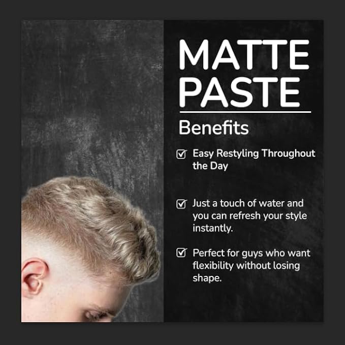 MADEMEN - Matte Paste 3.5oz / Texture paste for hair, Natural looking, non stiff/Easy restyling - Naural Coconut & Sandlewood Scent