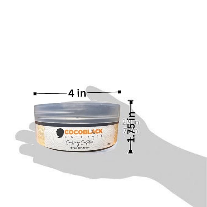 Curling Custard Ghana for Coily Kinky Type 4c Hair, 8.2 fl oz
