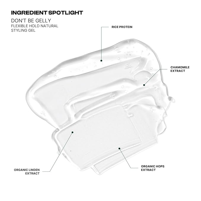 Don't Be Gelly- Lightweight Styling Gel for Curly Hair, Fragrance Free, Paraben Free, Sulfate Free, 8 oz