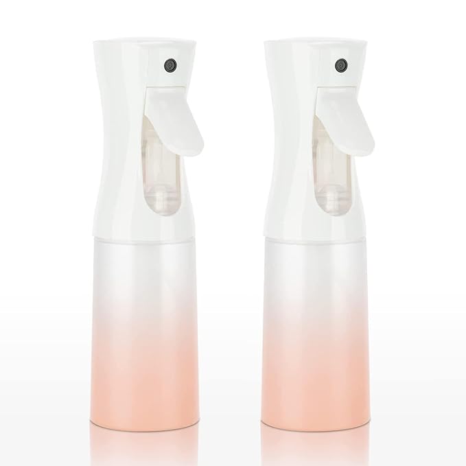 Spray Bottle for Hair (6.8OZ /200ML) Continuous Ultra Fine Mist Sprayer for Hair, Salons, Barber, Plants, Skin Care, Cleaning 2 Pack MATTE PINK