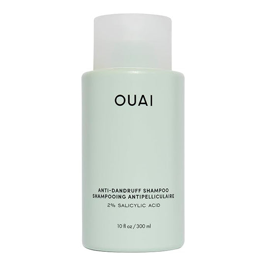 OUAI Anti Dandruff Shampoo - Soothing Salicylic Acid Shampoo for Flaky, Dry and Itchy Scalp - Reduces Itching, Redness and Irritation - Sulfate Free Scalp Care (10 Fl Oz)