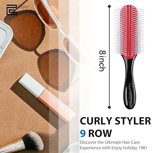 Curly Hair Brush for Women Men Curl Defining Hairbrush Small Mini Detangler Edge Combs Barber Styling Tools Travel Accessories Cruise Ship Essential 2030 Beach Vacation Must Have Gift