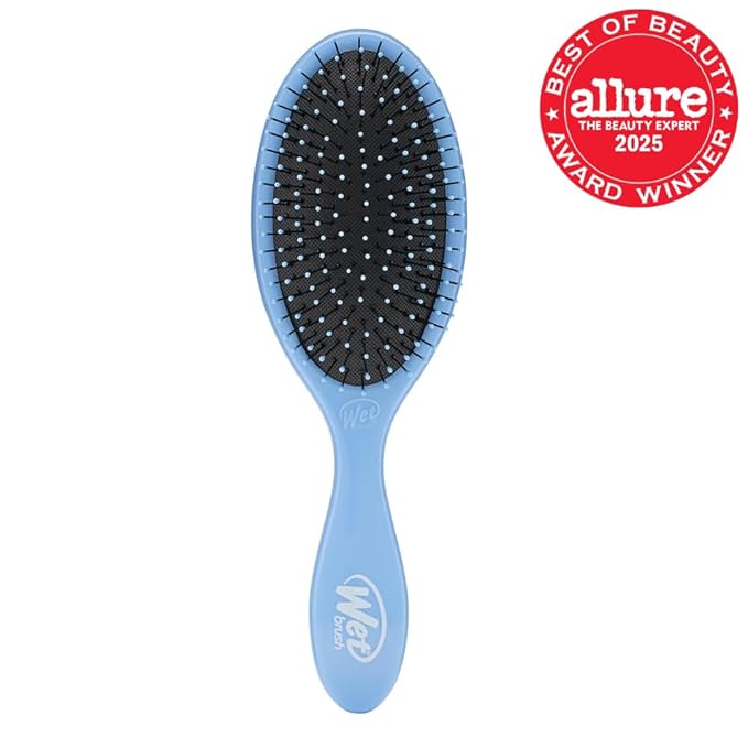 Wet Brush Detangling Brush, Original Detangler Brush (Sky) - Wet & Dry Tangle-Free Hair Brush for Women & Men - No Tangle Soft & Flexible Bristles for Straight, Curly, & Thick Hair