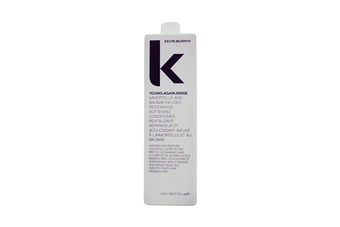 KEVIN.MURPHY YOUNG.AGAIN.RINSE - Moisturising Anti-Ageing Conditioner - For Ageing, Dry, Damaged & Brittle Hair - Hair Repair - With Amino Acids - Sulphate & Paraben Free - 1 L / 33.8 fl oz