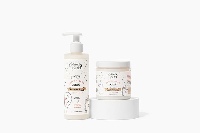 Cristina's Curls Kids Shampoo And Deep Conditioner Set – Gentle Cleanse And Detangling Slip