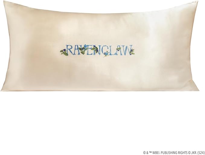 Kitsch x Harry Potter Ravenclaw Satin Pillowcase with Zipper – Double-Sided Crest Design – Better Than Silk Pillowcase – Perfect for Kids Rooms & Toddler Bed Time Pillow Case – King Size 19x36