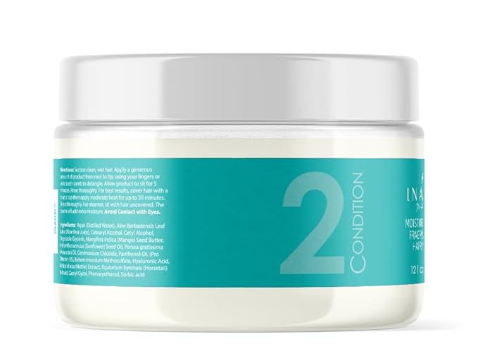 Inahsi Moisture Supreme Fragrance Free Hair Masque | Deep Conditioner for Men, Women, or Kids with Curly Hair | Hair Products for Naturally Curly Hair 12 oz | Made in the USA