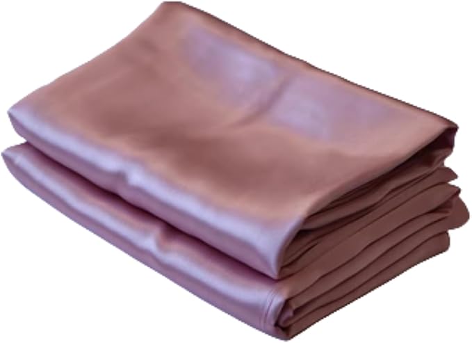 100% Mulberry Silk Pillowcase with Zipper Made in USA, Real 22 Momme Silk Pillow Cases Queen for Hair and Skin, NOT Satin Pillowcase, Anti Acne, Anti Aging, 1 Pc 20"x30" (Queen, Dusty Rose)
