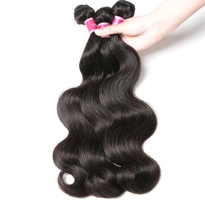 YISEA Body Wave Human Hair 3 Bundles (22 24 26 inches) 12A Brazilian Virgin Human Hair Body Wave Bundles Natural Color 100% Unprocessed Brazilian Weave Extensions