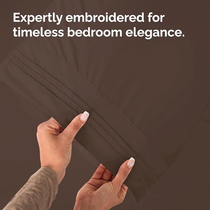 King Pillow Cases Set of 10 - Ultra Soft Hotel Quality Pillowcase Covers - Comfy & Wrinkle Free - Shrink, Stain and Fade Resistant - Easy-Care, Machine Washable Pillow Protectors - 10 Pcs Set - Brown