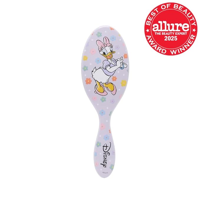 Wet Brush Original Detangling Hair Brush, Hello Disney Daisy Duck - Ultra-Soft IntelliFlex Bristles - Detangler Brush Glide Through Tangles With Ease For All - For Women, Men, Wet & Dry Hair