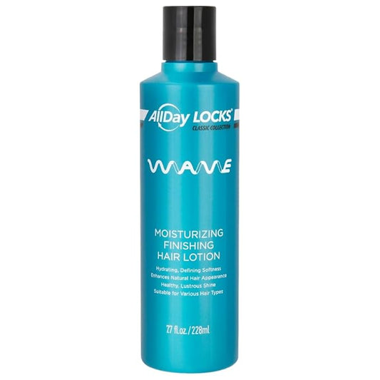AllDay Locks Classic Wave Hair Lotion (7.7 oz) | Moisturizing & Rejuvenating Finishing Curl-Enhancer Lotion | Lightweight, Soft, High Shine | Bouncy, Silky, Fresh Bounce | 7.7 oz