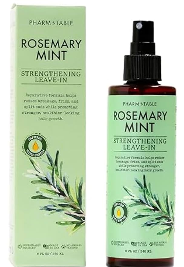 Leave In Conditioner Spray - Rosemary & Mint Scalp Treatment - Anti-Dandruff and Dry & Itchy Scalp treatment, Hydrating & Medicated Formula for Psoriasis and Scalp Care - Detangles & Nourishes Hair.