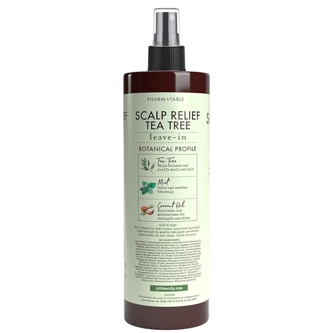 Leave In Conditioner Spray - Tea Tree Scalp Treatment - Anti-Dandruff and Dry & Itchy Scalp Treatment, Hydrating & Medicated Formula for Psoriasis and Scalp Care - Detangles & Nourishes Hair.