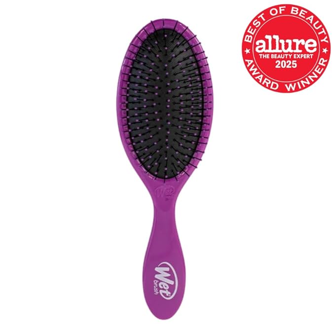 Wet Brush Original Detangling Hair Brush, Purple, Ultra-Soft IntelliFlex Bristles, Detangler Hairbrush Glides Through Tangles With Ease For All Hair Types, For Women, Men, Wet & Dry Hair