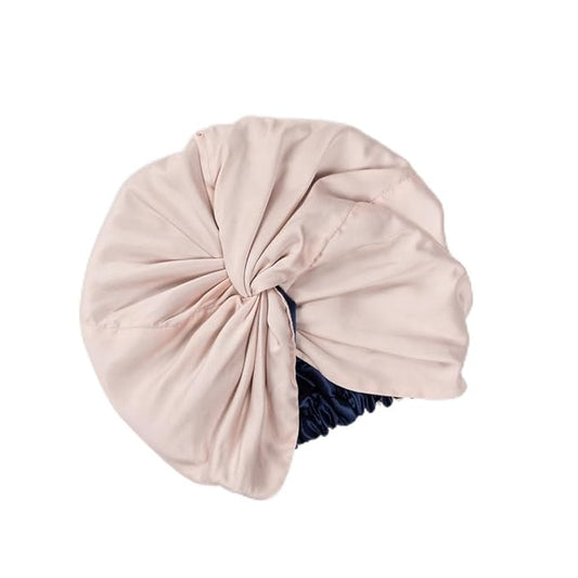 Essentials by Clementine Organic Hair Bonnet in Ballet Pink | Silver Ion Silk Lined Bamboo Sleep Cap for Frizz-Free, Curly Hair, and Scalp Health