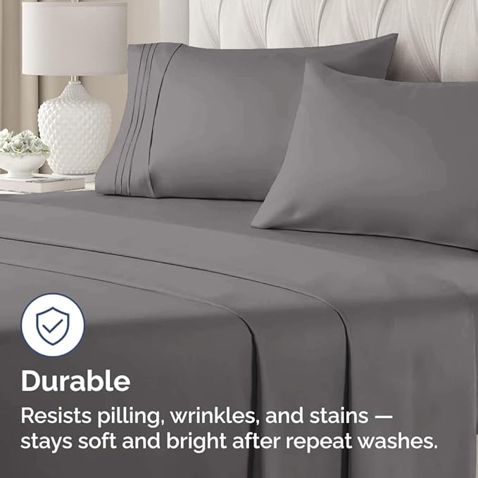 Queen Pillow Cases Set of 2 - Ultra Soft Hotel Quality Pillowcase Covers - Comfy, Cozy & Wrinkle Free - Shrinkage, Stain & Fade Resistant - Machine Washable Pillow Protectors - 2 Piece Set - Dark Grey