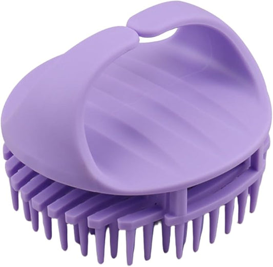 Scalp Massager Shampoo Brush,Scalp Dandruff Removal with Soft Silicone Bristles,Wet & Dry Scalp Care Head Scrubber Hair Washing,Hair Brush for Scalp Exfoliator,Comfortable for All Hair Types,Purple