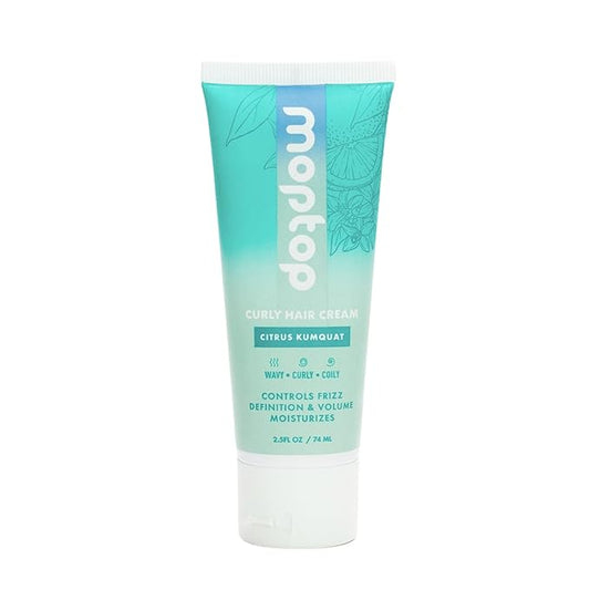MopTop Curl Cream - Moisturizing Curl Activator for Frizz Control & Volume, Curl Styling Cream for Wavy, Curly & Coily Hair, Made with Junk-Free Natural Ingredients (Citrus Kumquat Fragrance, 2.5oz)