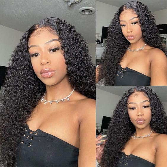 26 28 30 Inch Bundles Human Hair Water Wave 12A Grade Deep Curly Bundles Human Hair 100% Unprocessed Brazilian Virgin Sew In Bundles Natural Black