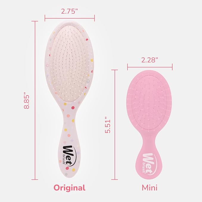 Wet Brush Original Detangling Hair Brush, Hello Disney Minnie Mouse - Ultra-Soft IntelliFlex Bristles - Detangler Brush Glide Through Tangles With Ease For All - For Women, Men, Wet & Dry Hair