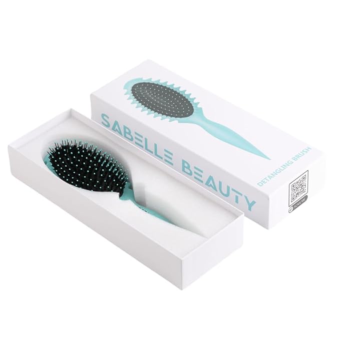 Curly Hair Brush, Detangling Brush for Curly Hair, Shaping and Defining Curls Brushes for Women, Anti-Frizz, Double-Sided Design, Sustainable Wheat Straw Handle & Nylon Bristles